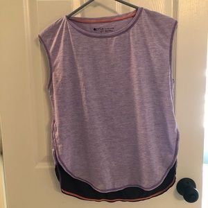Purple workout shirt